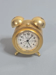 Tozaj Miniature Brass Alarm Clock Quartz Japan (Incomplete) - Picture 1 of 3
