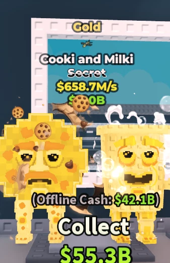 Steal a Brainrot GOLD Cooki and Milki Bomb Trait 658.7m/s | FAST DELIVERY | NEW - Image 1 of 1