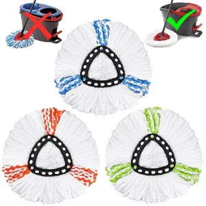 3 Pack Mop Replacement Heads Compatible with Spin Mop, Microfiber Spin Mop Re... - Picture 1 of 6