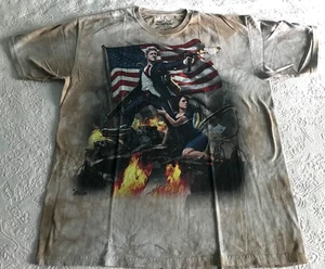 Camiseta The Mountain Vintage Gráfica Bill Clinton Monica Beige Tie Dye Talla XL - Imagen 1 de 13
