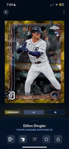 Topps Bunt 25 Digital - Legendary Dillon Dingler Gold Sapphire Cc50 Rookie - Bild 1 von 1