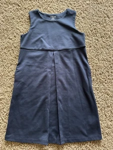 Girls Size 10 Lands End Navy Blue School Uniform Dress - Picture 1 of 3