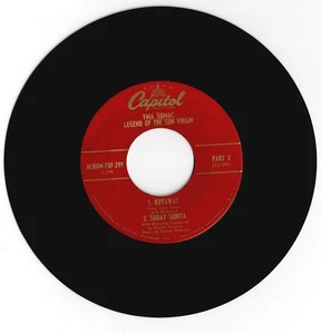 YMA SUMAC legend of the sun virgin CAPITOL 7" EP FBF-299_orig 1952 - Picture 1 of 2