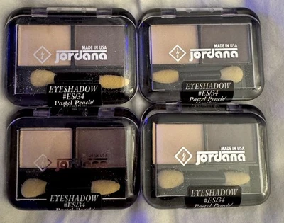 Sombra de ojos Jordana Duo ES34 pastel melocotón brezo vintage años 90/00 lote de 4 nuevas con etiquetas Foto 1 de 4