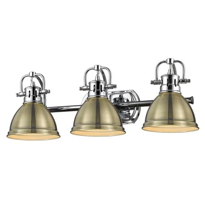 Tocador de baño Golden Lighting 3602-BA3 Duncan 3 luces 25" W - cromado/envejecido Foto 1 de 4