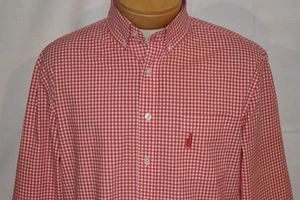 JOHNNIE-O Medium Men's L/S Button Down Shirt Pink Gingham - Picture 1 of 7