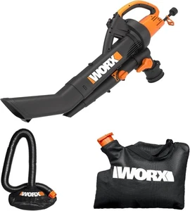 Worx 3 in 1 Gebläsemulcher Sauger mit Leaf Pro Auffangsystem Saugersammler - Bild 1 von 7