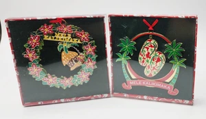Vintage Island Heritage Hawaii Sammlerstück Ornament Messing & Emaille - Bild 1 von 5
