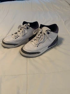 Nike Air Jordan 3 Retro Dark Iris Sportschuhe Jugend Größe 7 Y DM0967-105 weiß - Bild 1 von 8