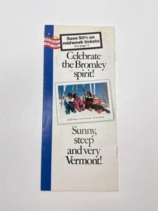 Bromley Mountain VT Vermont Ski Skifahren Prospekt 1986 A4 - Bild 1 von 5