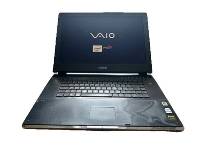 VINTAGE SONY VIAO LAPTOP PCG-8W1M 17.3" Intel Centrino DUO 2GB RAM 2*160GB HDD  - Image 1 of 4