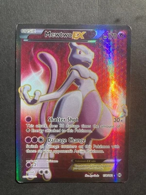 Pokemon TCG Mewtwo EX 158/162 XY Breakthrough Ultra Rare Full Art Lightly Played - Image 1 of 2