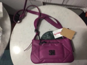 Steve Madden Dark Fuschia Quilted Crossbody Purse Damaged See Pictures ! - Picture 1 of 24