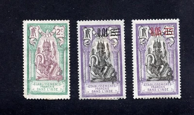 French Indochina 1907-22 group of 18 stamps MH/used CV=13.3$ - Image 1 of 3