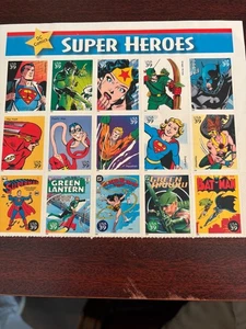 2005 Marvel And DC Comics Super Heroes 39c US Stamp Sheet of 15 Mint - Picture 1 of 1