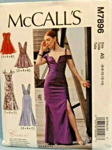 MCCALLS PATTERN 7896 DRESSES MISSES SIZES 6 8 10 12 14 NEW UNCUT - Picture 1 of 2