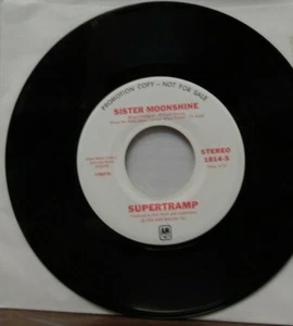 Supertramp Ain't Nobody But me & Sister Moonshine 45RPM PROMO 1814-S 022220LLE45 - Imagen 1 de 1