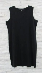 Ming Wang Dress Black Washable Knit Basic Sleeveless Sheath Career PL L P MINT! - Picture 1 of 5