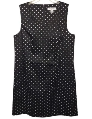 Vestido Real Clothes Saks Fifth Avenue sin mangas 16 nuevo negro blanco $148 nuevo con etiquetas Foto 1 de 4