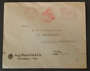 334 GERMANY 1936 SCHLOTHEIM THURNING METER CANCEL ON COVER (#778) - Picture 1 of 2