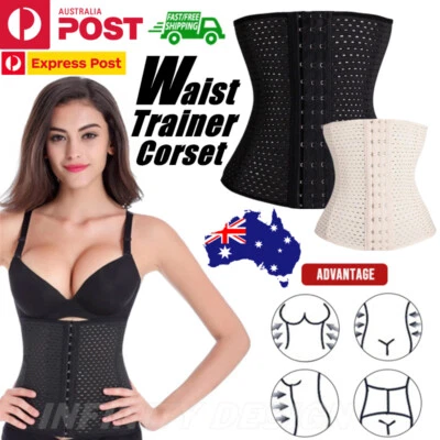 Women Corset Waist Trainer Tummy Girdle Body Shaper Trimmer Corset Training Belt - image 1 of 4