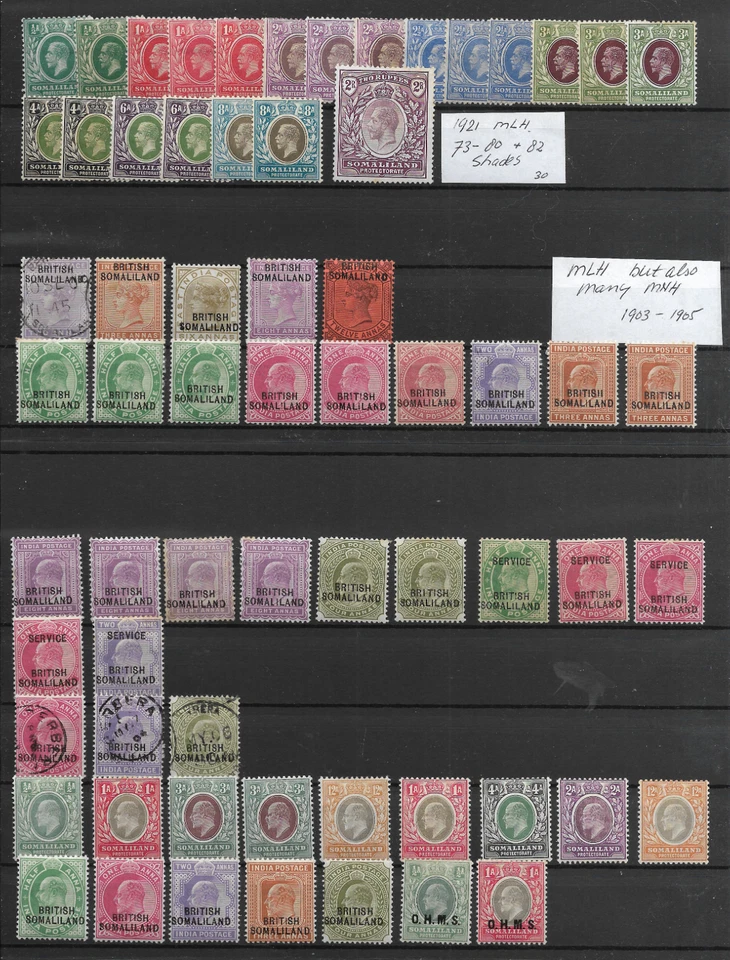 BRITISH SOMALILAND @ GOOD CLASSIC  MLH also MNH  Nice Priced @Gb.1795 - Image 1 of 1