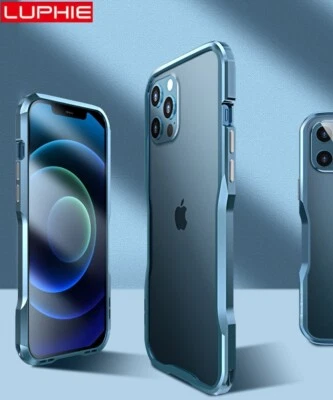 Funda protectora de metal con armadura a prueba de golpes LUPHIE para iPhone 14 Plus 13 12 Pro Max Foto 1 de 4