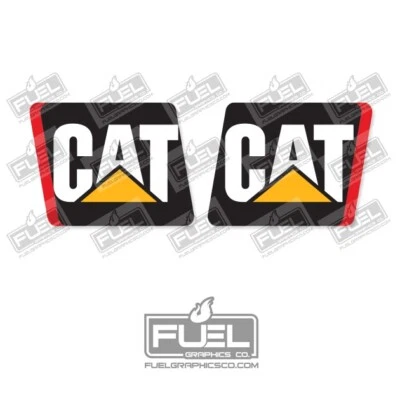 Paquete de 2 calcomanías de vinilo premium para carretilla elevadora CAT - Equipo de construcción CAT Foto 1 de 3