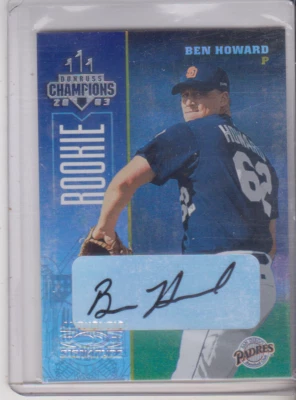 2003 Donruss Champions Ben Howard Rookie Autograph 297/500 San Diego Padres - Image 1 of 2