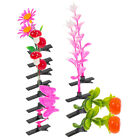 12Pcs Simulation Plants Hair Clips Flower Hairpins Fun Hair Barrettes Girls