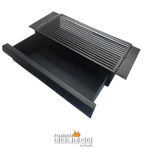 Ascheschublade mit Grillrost schwarz für Holzbackofen Aschekasten 40 cm - Bild 1 von 5