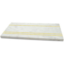 A&B Home 44633 Cheese Board White and Brass Cheese Board