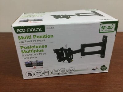 Adjustable Tilt Flat Panel TV Monitor Mount 12-25" 30-63cm 15kg Eco Mount NEW - Image 1 of 4