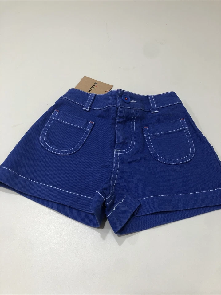 Mini Boden Shorts W/patch Pocket Blue Size 4y  - Image 1 of 4