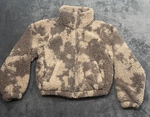 Sage Collective Jet Setter Two-Tone Faux Shearling Sherpa Teddy Jacket - Dune XS - Picture 1 of 16