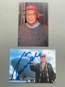 NIKI LAUDA (†2019) 3x Formel 1-Weltmeister signed Autogrammkarte 10x15 + Foto - Bild 1 von 1