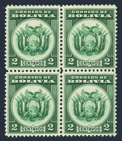 Bolivia 213 block/4,MNH.Michel 224. Coat of Arms,1933 Cover