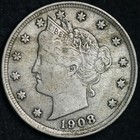 1908 LIBERTY V NICKEL CHOICE EXTRA FINE  SHIPS FREE E205 AF