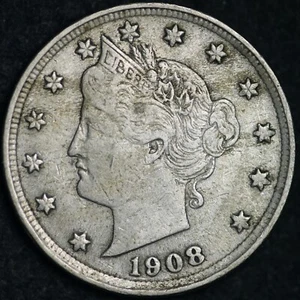 1908 Liberty V Nickel CHOICE XF FREE SHIPPING E205 AF - Picture 1 of 2