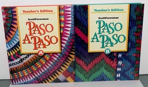 Lot of 2 Books / Scott Foresman Paso a Paso Level A&B Teacher's Editions - Picture 1 of 3