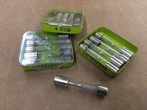 (5 pcs)33303.5 Littelfuse,3.5A 125vac (N-3-1/2A),SlowBlow Fuse w/RejectionEars - Picture 1 of 1