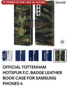 OFFICIAL TOTTENHAM HOTSPUR F.C. BADGE LEATHER BOOK CASE FOR SAMSUNG M10 2019 - Picture 1 of 1