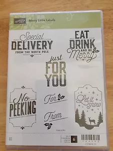 Stampin' Up! Stamp Set MERRY LITTLE LABELS 144795 Scrapbooking Cardmaking - Picture 1 of 3