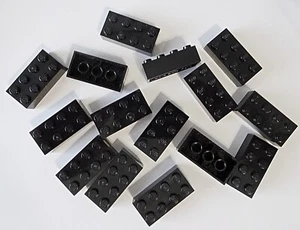 LEGO 3001 Brick 2 x 4 Black, 15 Pieces - Picture 1 of 1
