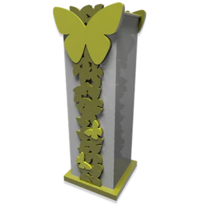 Butterfly portaombrelli moderno legno verde oliva - Foto 1 di 1