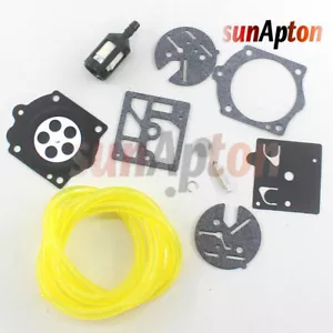Kit riparazione ricostruzione carburatore per Poulan Pro 3400 3700 3800 4000 W/filtro carburante - Foto 1 di 6