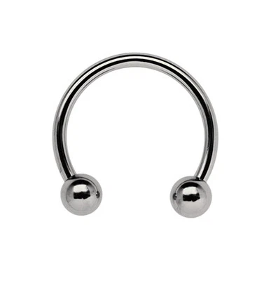 Piercing Labiale In Titanio Septum CBR 1,2Mm Con 2 Sfere A Vite - Immagine 1 di 2