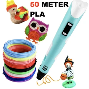 PENNA DA DISEGNO 3D CON SCHERMO LCD + FILAMENTO PLA ABS GIOCATTOLO REGALO COMPLEANNO - Foto 1 di 13