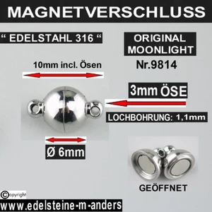 Magnetverschluss Schmuck Ketten Armband Verschluss Magnet Verschlüsse Edelstahl - Bild 1 von 1