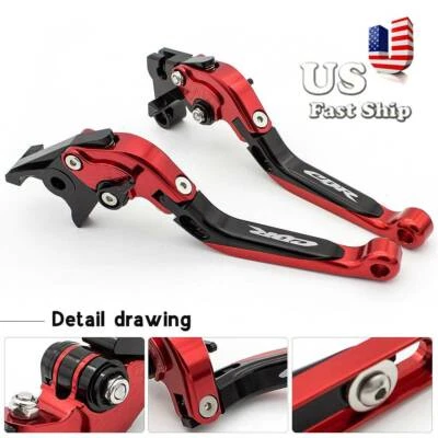 Palanca de freno de embrague plegable y extensible Fit CBR 600 F2, F3, F4i 1991-06 2007 Foto 1 de 4